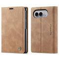 CASEME iPhone Duo Wallet Cover in  PU Leather - Brown — CASEME