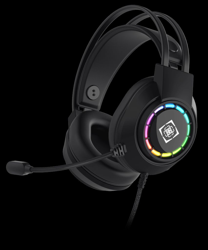 Deltaco Gaming DH220 stereo headset, USB, RGB - black — Deltaco gaming