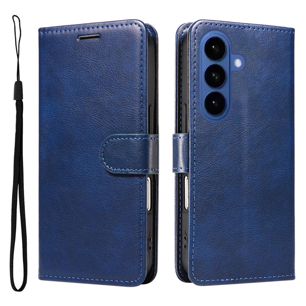 Samsung Galaxy S26 Wallet Cover with Carrying Strap - Blue — Samsung