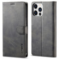 LC.IMEEKE iPhone 15 Pro Max Wallet Cover - Black