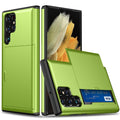 Samsung Galaxy S23 Ultra case with slide card holder - Green — Samsung