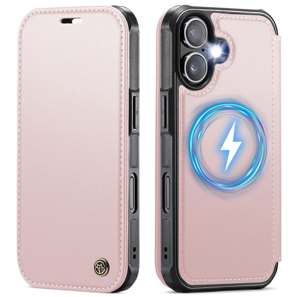 CASEME 053 iPhone 16 Wallet Cover MagSafe RFID blocking - Light Pink — CASEME