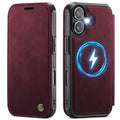 CASEME 053 iPhone 17 Wallet Cover MagSafe RFID blocking - Red