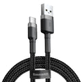 Baseus Cafule USB-A / USB-C QC 3.0 3A cable 1 m - black-gray — Baseus