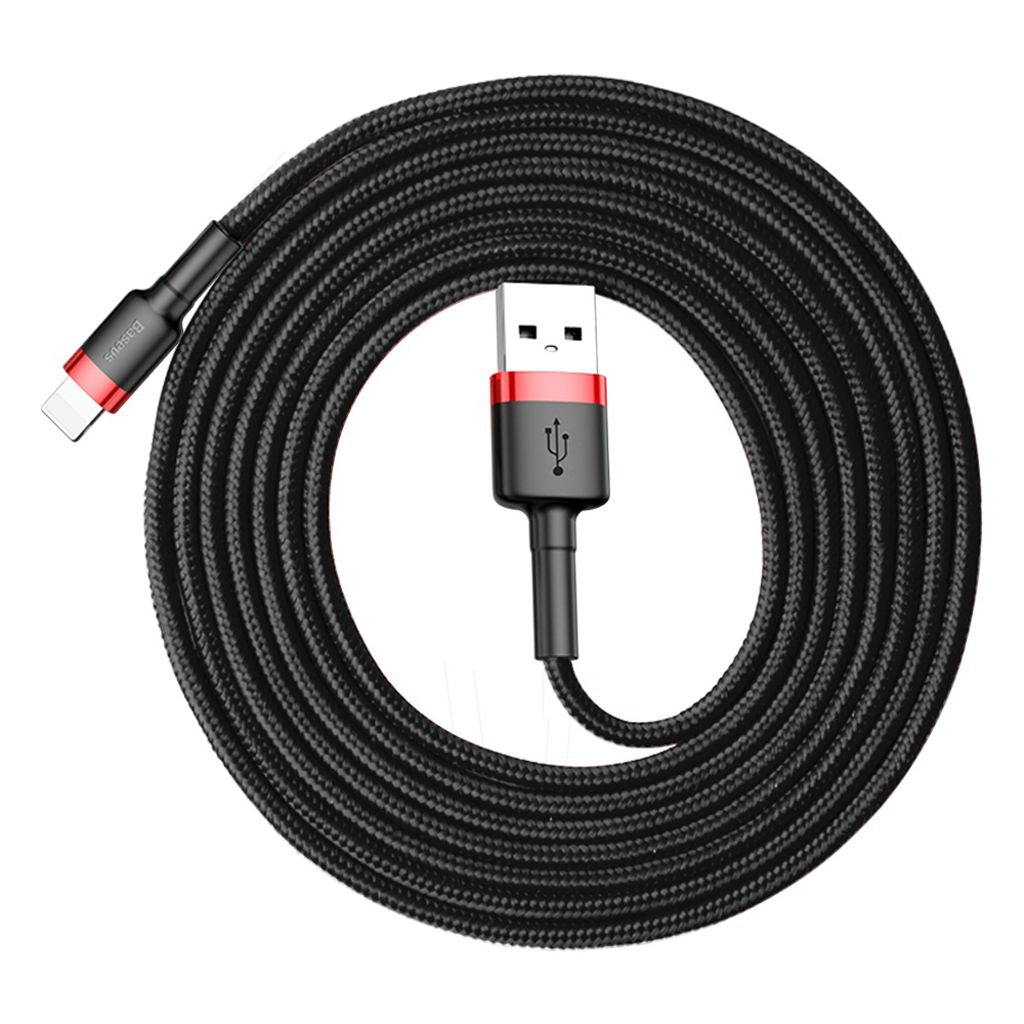 Baseus Cafule USB-A / Lightning 1.5A QC 3.0 cable 2 m - black and red — Baseus