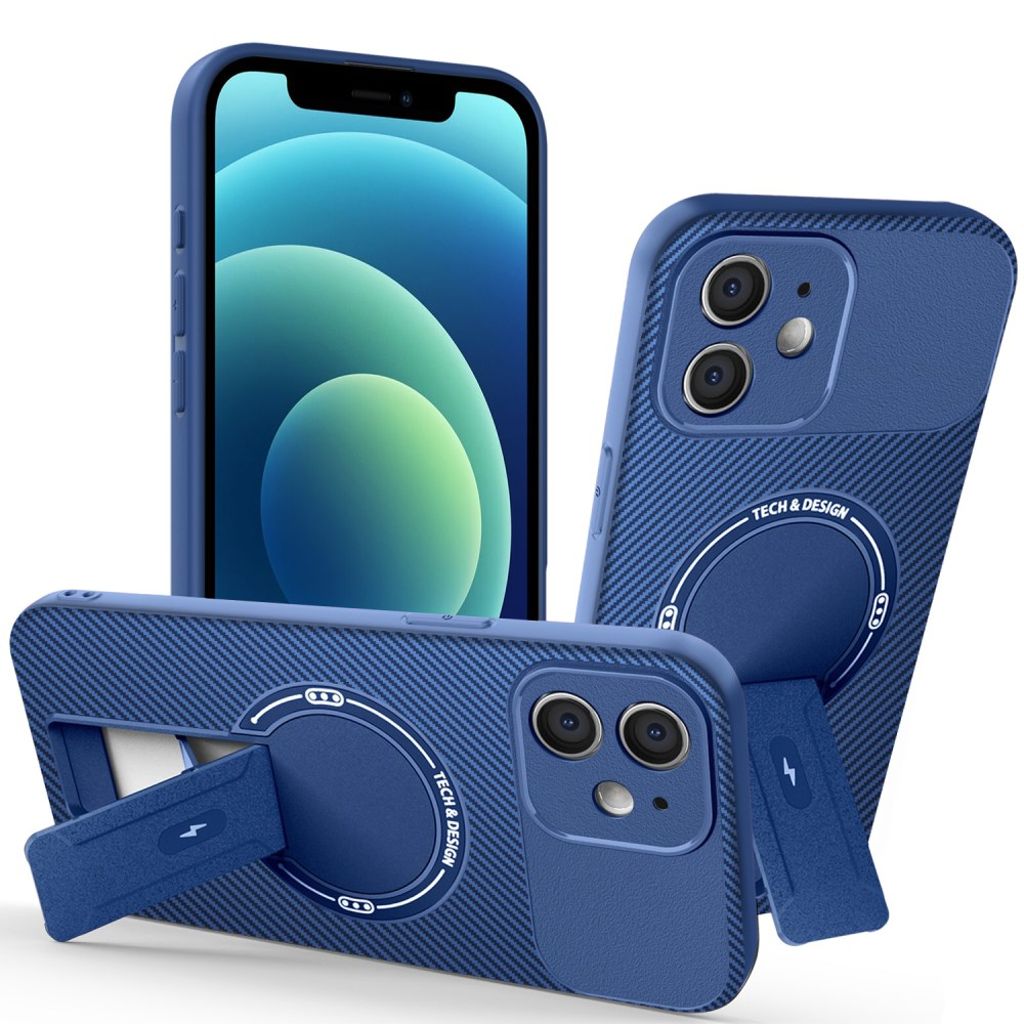 iPhone 12 Case with Stand - Blue