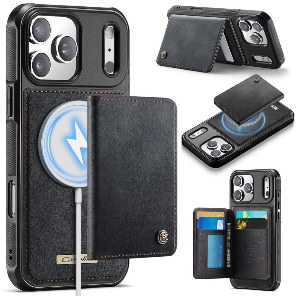 CASEME iPhone 18 Pro/17 Pro MagSafe Wallet Case - Black — CASEME