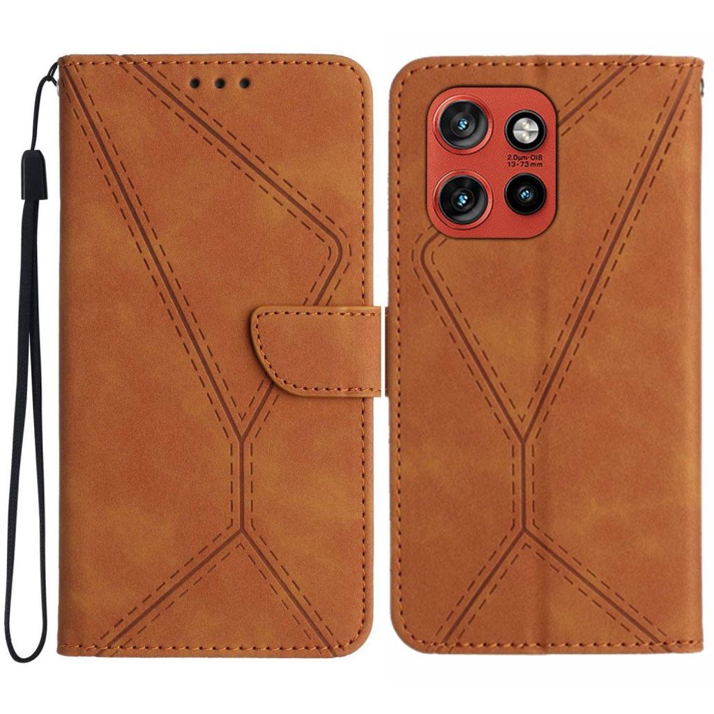 Motorola Edge 60 Neo 5G Wallet Cover – Brown — Övrigt
