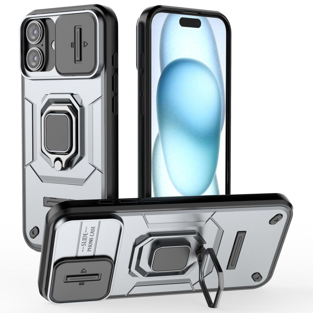iPhone 16 Plus Case with ring - Grey