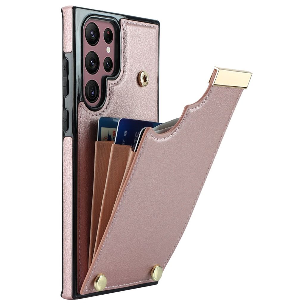 Samsung Galaxy S26 Ultra Case with Card Holder - Rose Gold