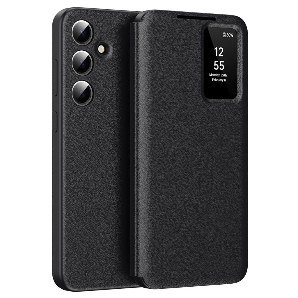 Samsung Galaxy S25 Cover with Viewing Window and Card Holder – Black — Samsung