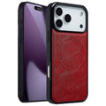 LC.IMEEKE iPhone 18 Pro Max/17 Pro Max MagSafe Case with PU-leather - Red — LC.IMEEKE