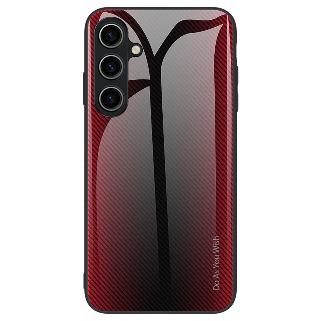 Samsung Galaxy A55 Case with tempered glass back - Red — Samsung