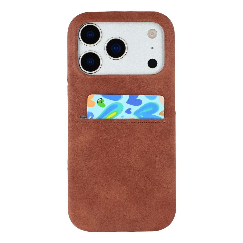 iPhone 18 Pro/17 Pro Case with Card Slot - Brown — Övrigt
