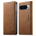 DIETFENG Google Pixel 11 Pro XL Wallet Cover RFID Blocking - Light Brown — DIETFENG