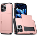 iPhone 16 Pro Cover with card slot - Rose gold