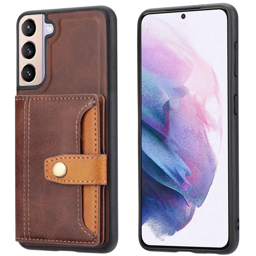 Samsung Galaxy S24 Case with Card Holder - Brown