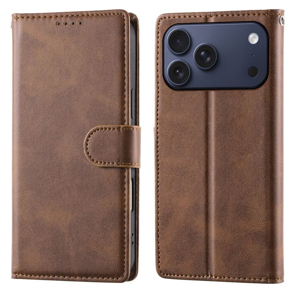 Wallet Cover with Stand iPhone 18 Pro Max, iPhone 17 Pro Max - Brown — Wallet