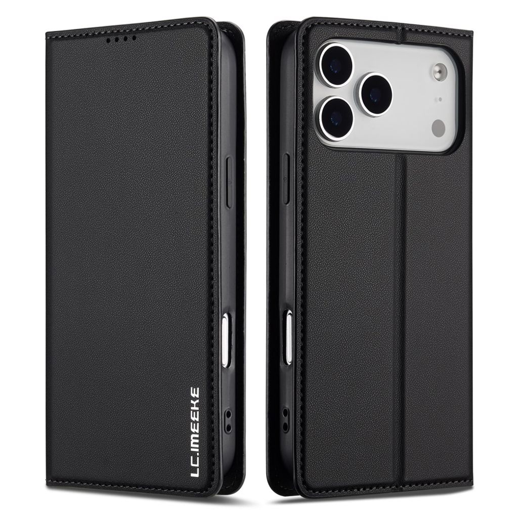 LC.IMEEKE iPhone 17 Pro Max Wallet Cover - Black