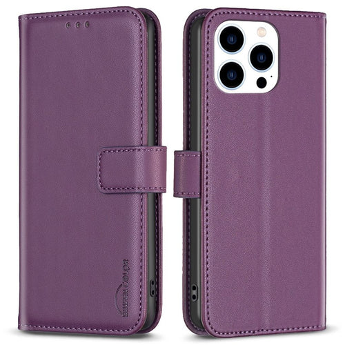 BINFEN COLOR iPhone 16 Pro Max Wallet Cover – Dark Purple — BINFEN