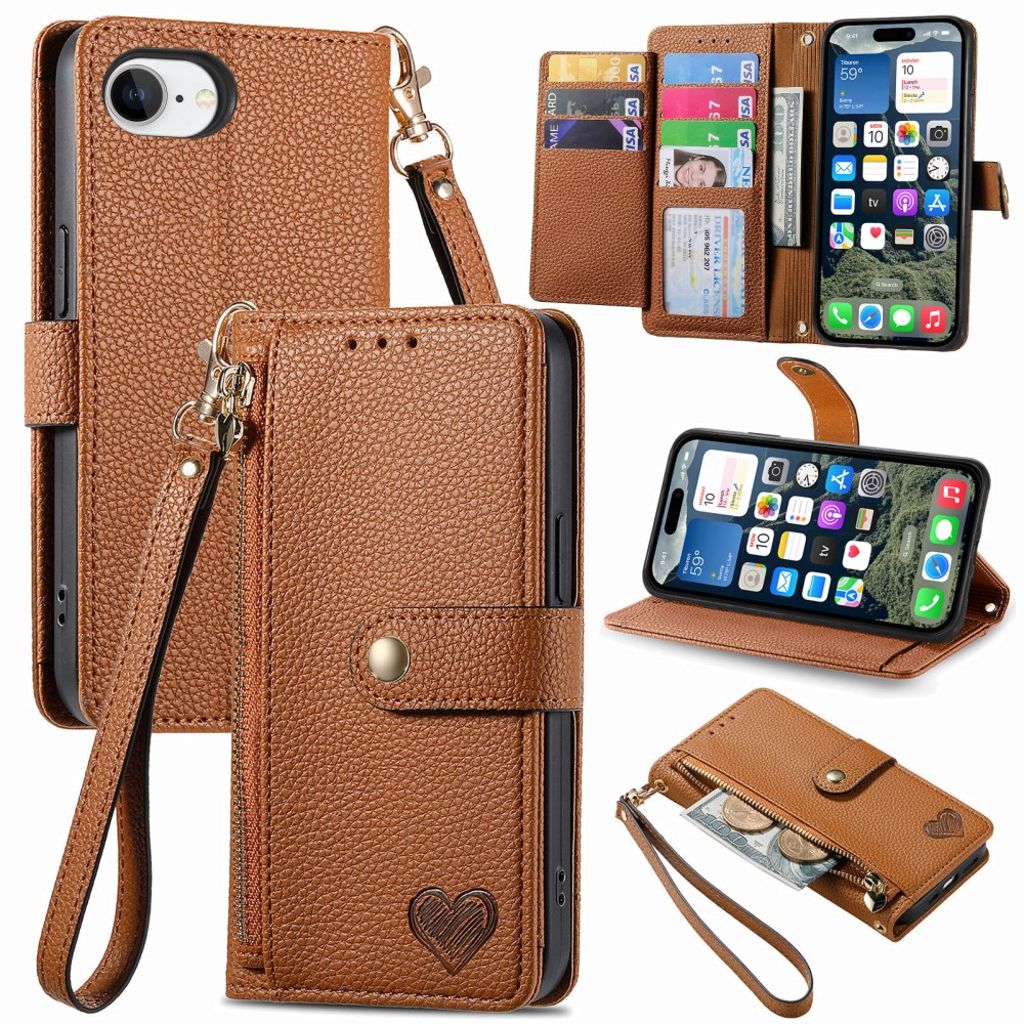 iPhone 17e/16e Wallet Cover - Black