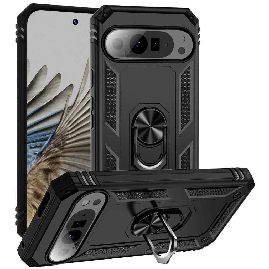 Google Pixel 9 Pro XL Case with rotary ring - Black