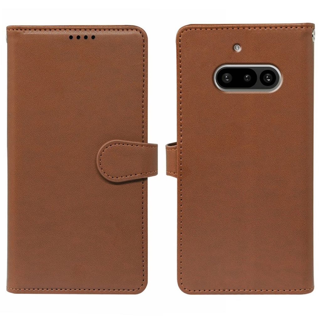 Nothing Phone (3a) Cover with 9 Card slots - Brown