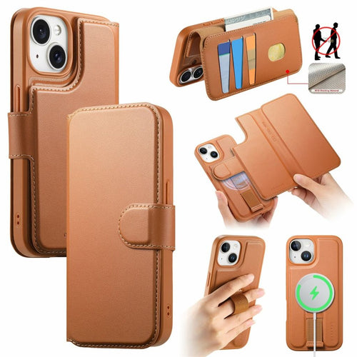 BETOPNICE iPhone 14 Plus MagSafe Case with Detachable Card holder - Brown — BETOPNICE