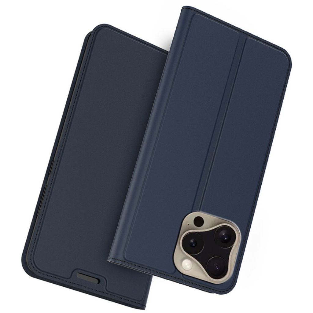 iPhone 16 Pro Max Cover with card slot and a stand - Blue — Övrigt