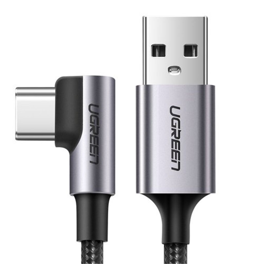 UGREEN USB-A to angled USB-C Cable, 1m - Space Gray