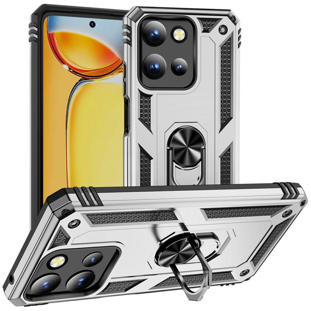 Motorola Moto G 5G 2025 Case with kickstand - Silver