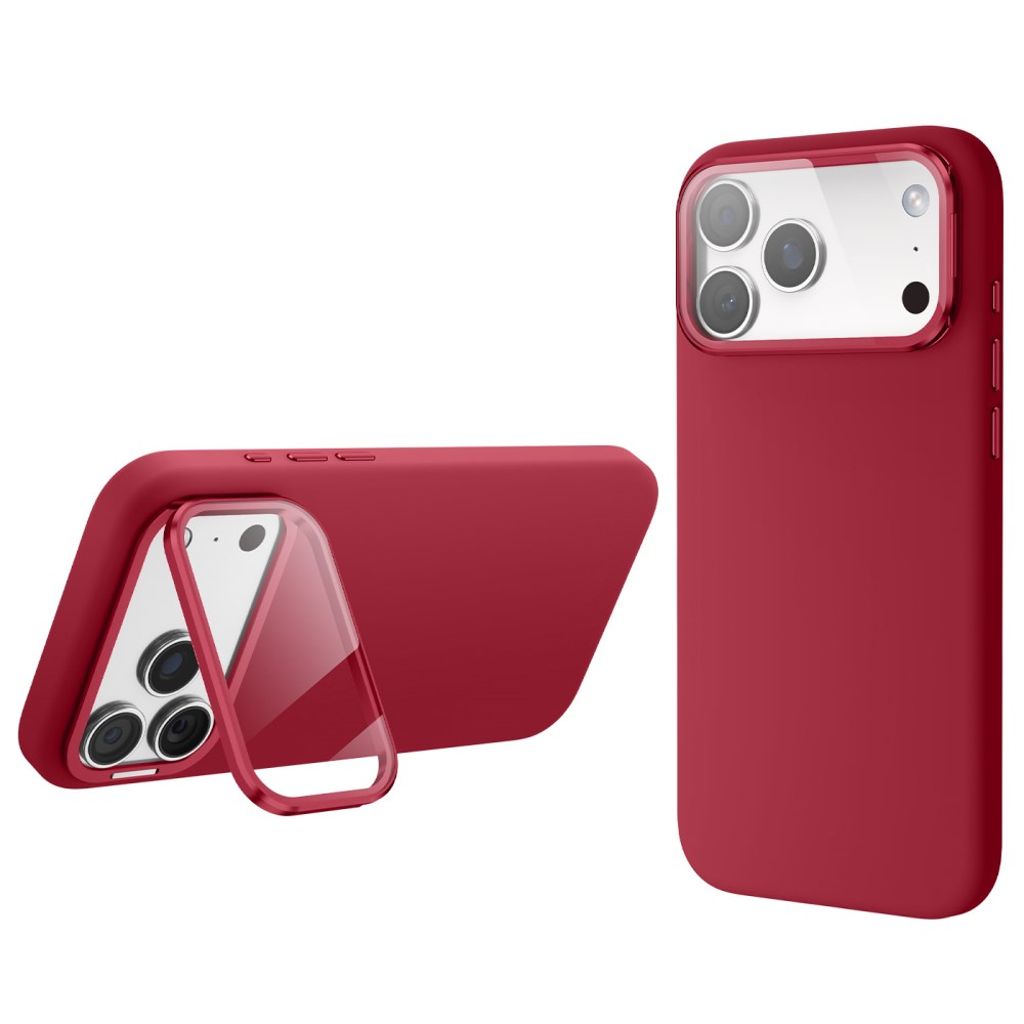iPhone 17 Pro Max/16 Pro Max MagSafe Case Lens Cover Stand - Red