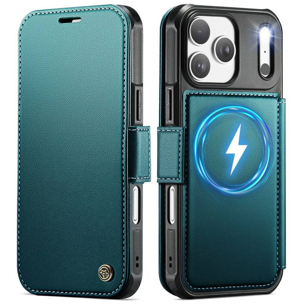 CASEME 053 iPhone 17 Pro Max Wallet Cover MagSafe RFID blocking - Turquoise — CASEME