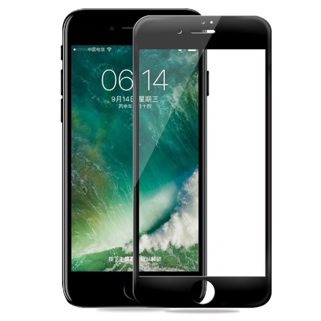 Full Cover Screen Protector for iPhone 7/8 Plus - Black — OEM