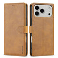 N.BEKUS iPhone 18 Pro Max/17 Pro Max Wallet Cover in PU-leather - Brown — N.BEKUS