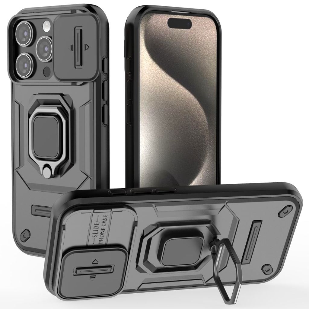 iPhone 16 Pro Case with ring - Black — Övrigt