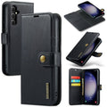 DG.MING Samsung Galaxy S24 FE Detachable Wallet Case - Black