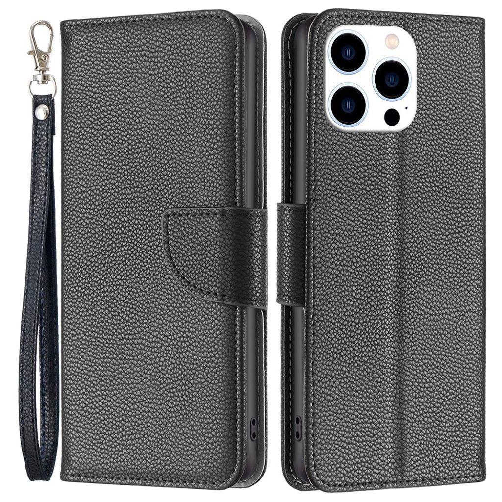 iPhone 16 Pro wallet cover with a stand - Black — Övrigt