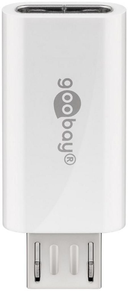 Goobay Micro-USB till USB-C OTG adapter - White — Goobay