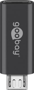 Goobay Micro-USB to USB-C OTG adapter - Gray — Goobay