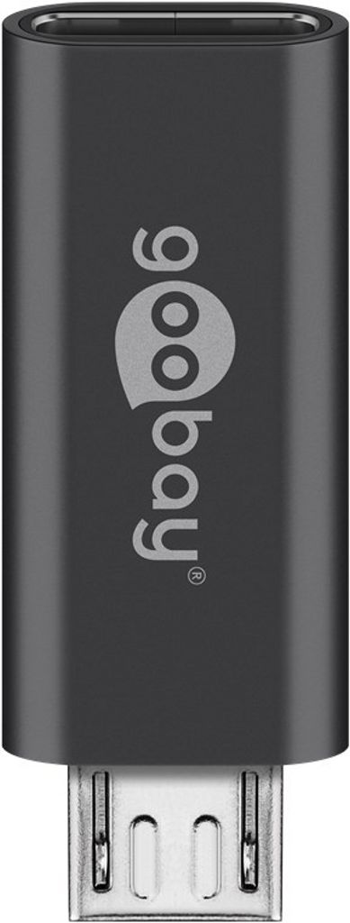 Goobay Micro-USB to USB-C OTG adapter - Gray — Goobay