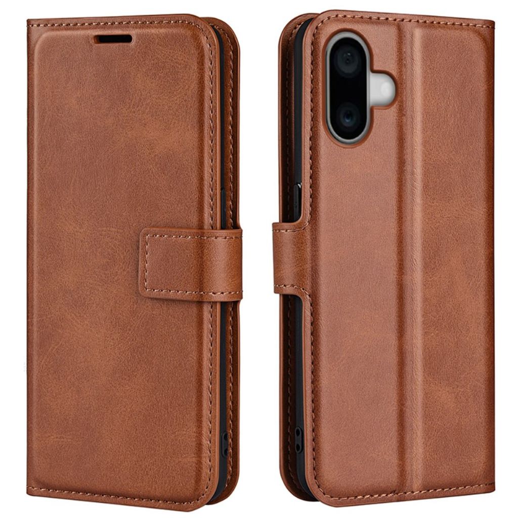 iPhone 16 Cover with wallet - Light Brown — Övrigt