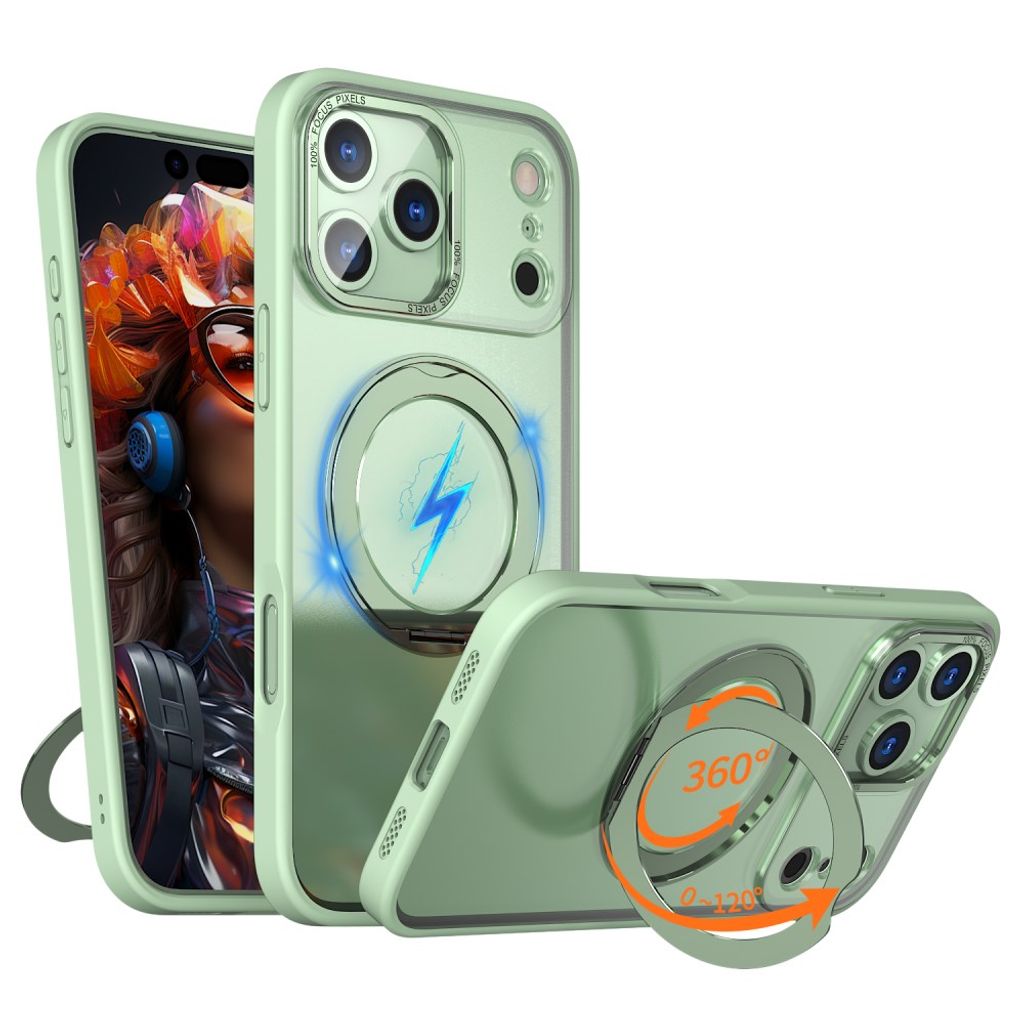 iPhone 18 Pro Max/17 Pro Max MagSafe Case with Rotating Kickstand - Green — Övrigt