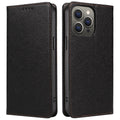 iPhone 14 Pro Max Wallet Cover RFID Blocking Magnetic - Black