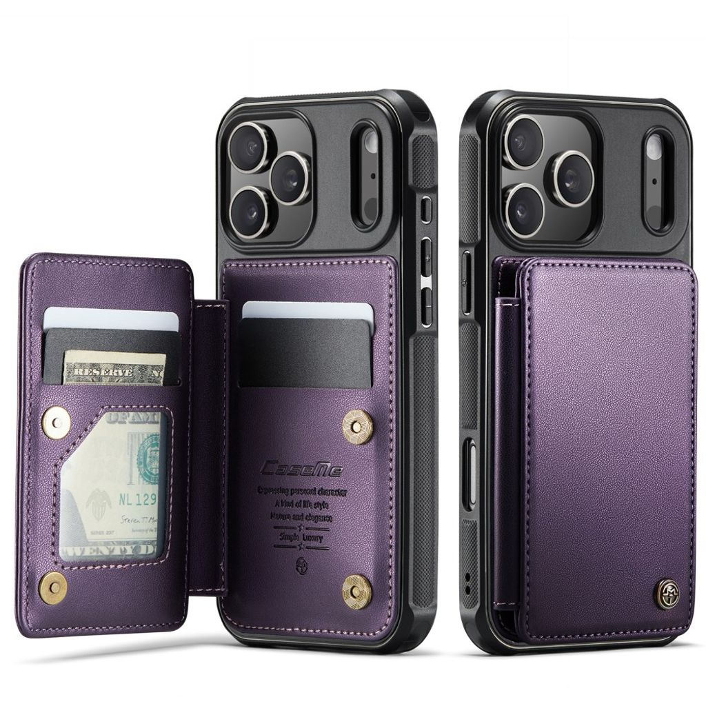 CASEME iPhone 18 Pro Max/17 Pro Max Wallet Case RFID Blocking - Purple — CASEME