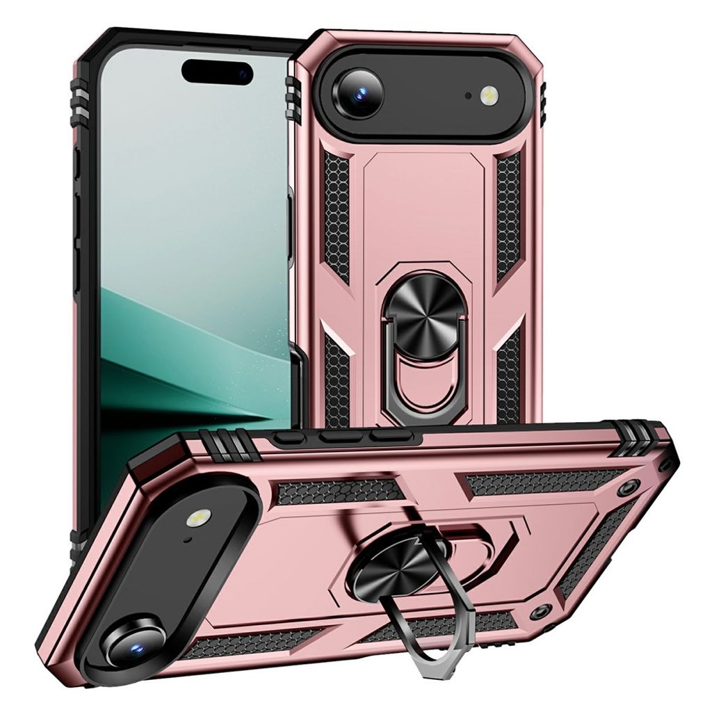 iPhone Air Case with Ring Holder - Rose Gold