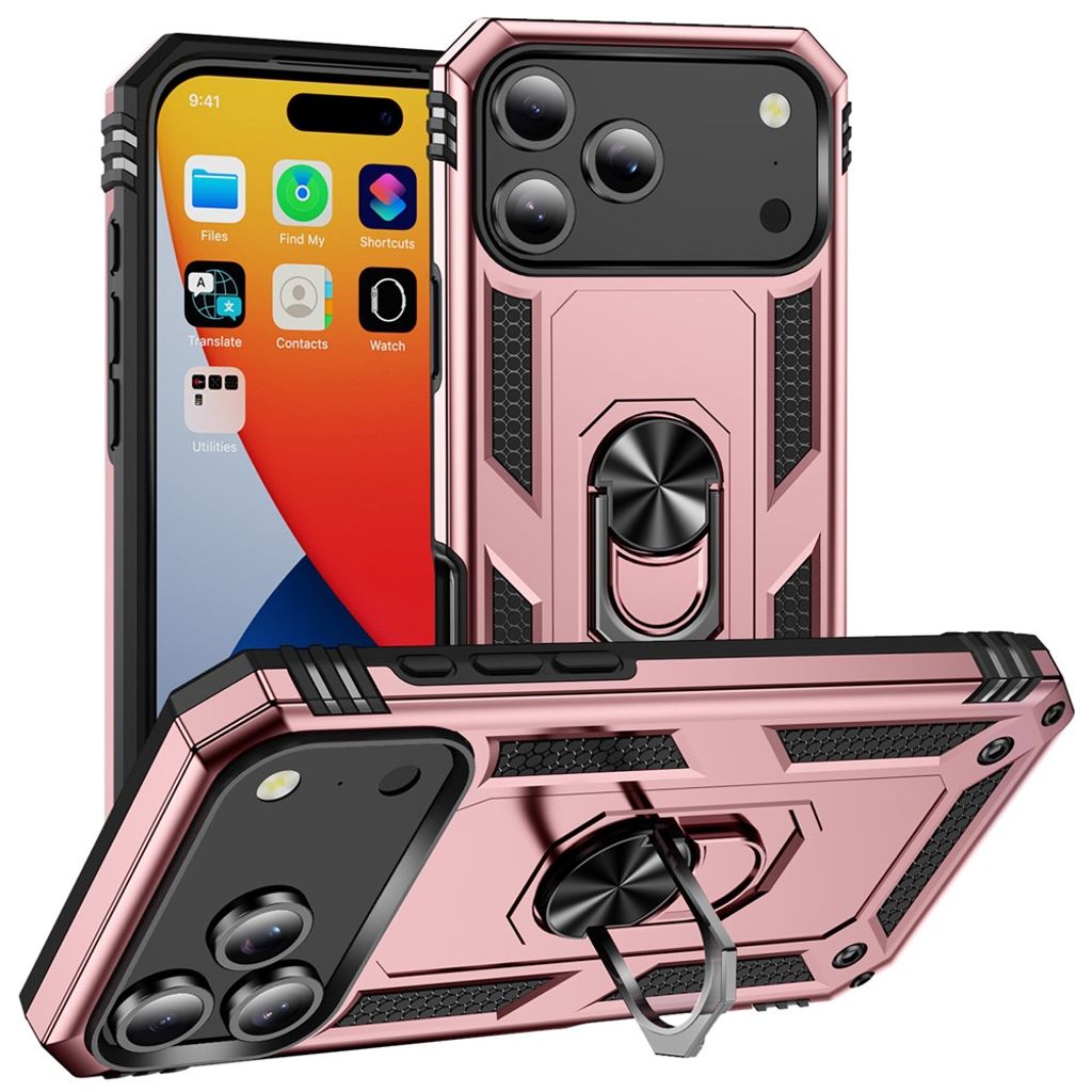 iPhone 17 Pro Case Max with Ring holder - Rose Gold