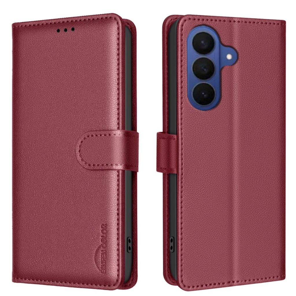 BINFEN COLOR Samsung Galaxy A37 5G Wallet Cover RFID Blocking - Red