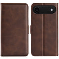 iPhone Air Wallet Cover in calf texture - Brown