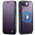 CASEME 053 iPhone 16e/iPhone 17e Wallet Cover MagSafe RFID blocking - Purple